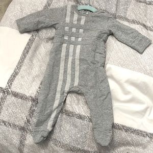 Burberry footed baby onesie